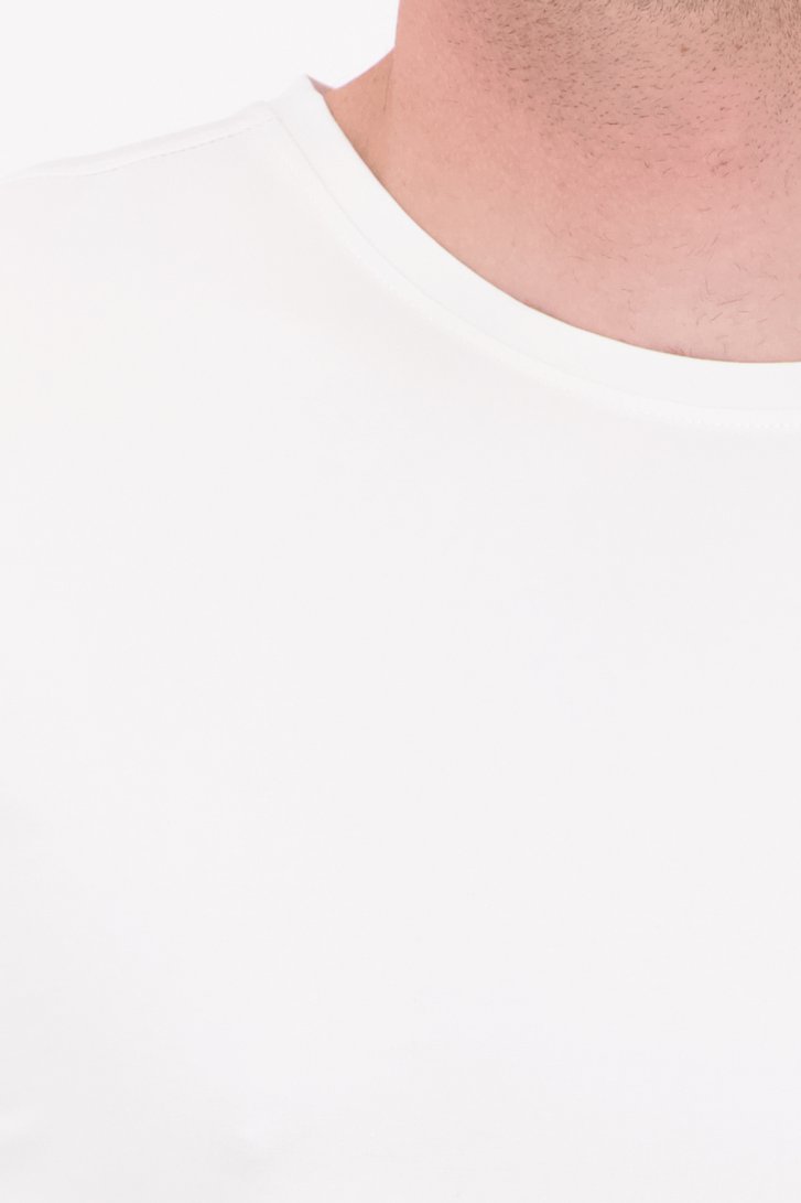T-shirt blanc à col rond de Ravøtt pour Hommes