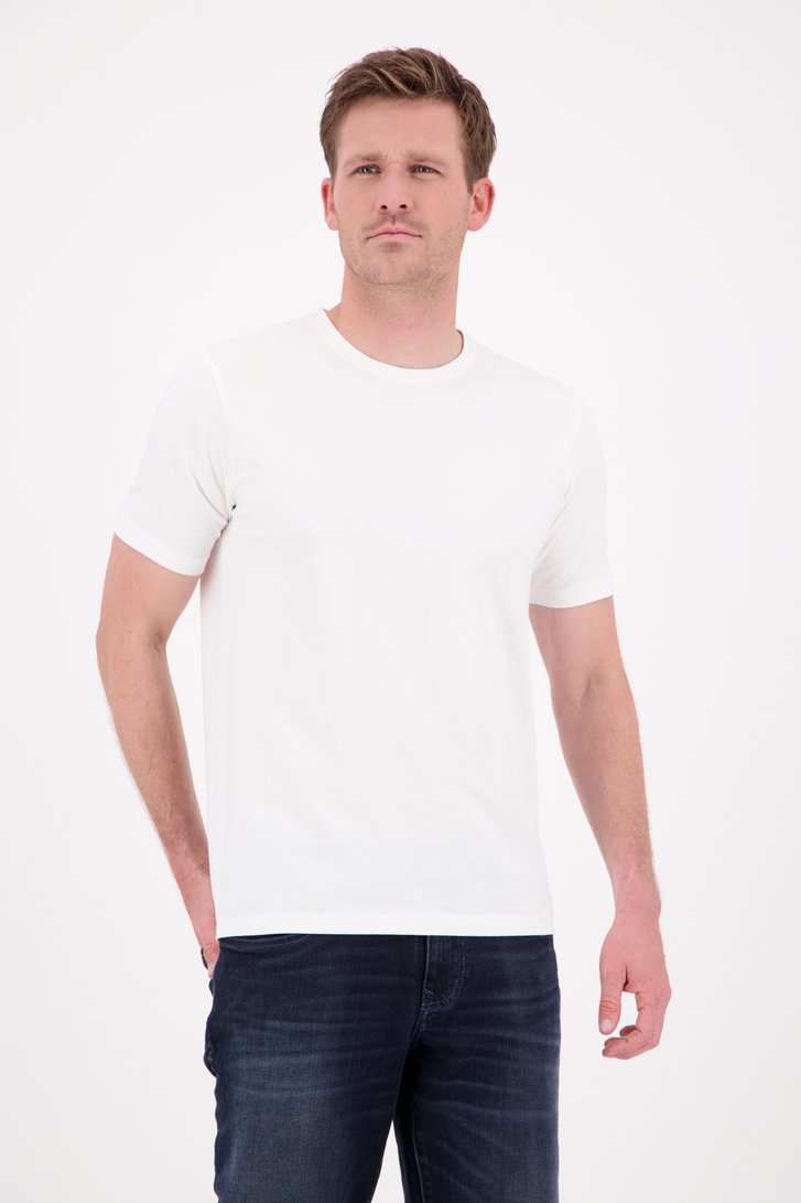 T-shirt blanc à col rond de Ravøtt pour Hommes