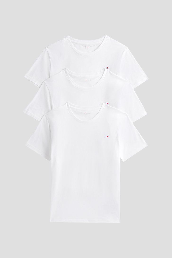 Photo produit 1 de T-shirt blanc à col rond - Set de 3 de Tommy Hilfiger pour Hommes