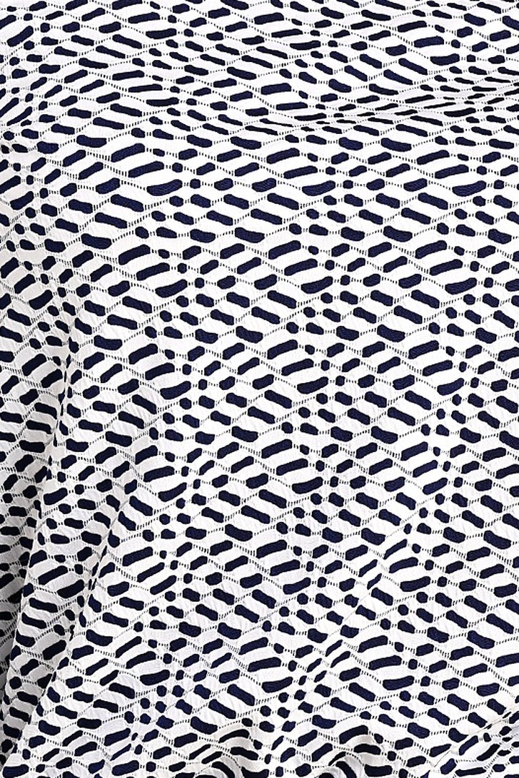 T-shirt blanc à imprimé fin bleu foncé de Bicalla pour Femmes