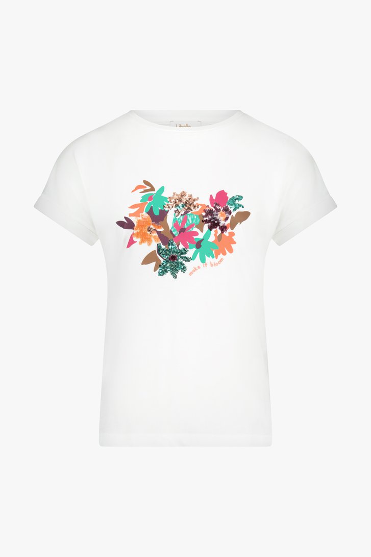 T-shirt blanc à imprimé floral de Libelle pour Femmes