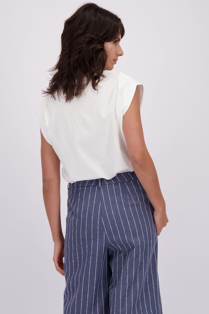 Le dos de T-shirt blanc sans manches de Louise pour Femmes