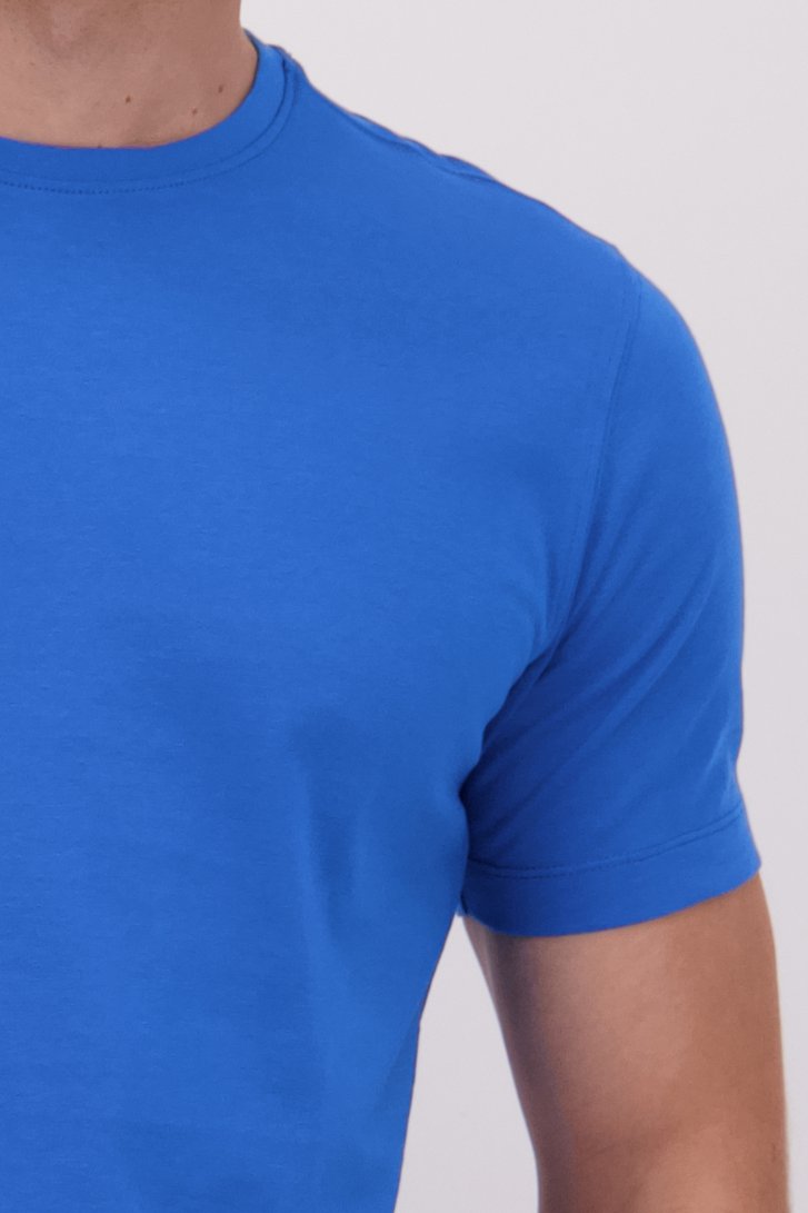 T-shirt bleu à col rond de Liberty Island pour Hommes