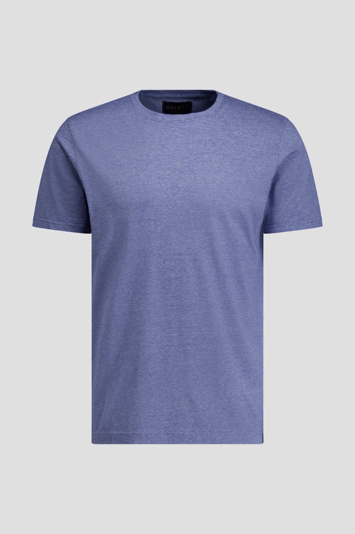 Photo produit 1 de T-shirt bleu à rayures de Ravøtt pour Hommes