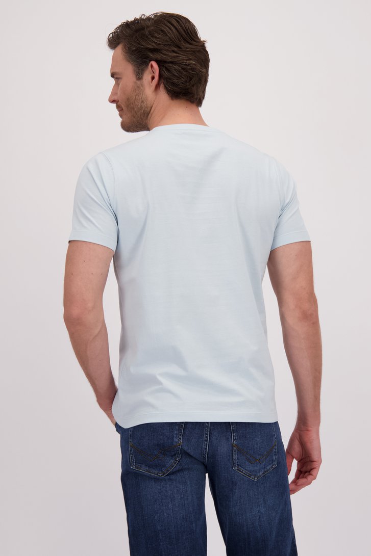 T-shirt bleu clair à col rond de Liberty Island pour Hommes