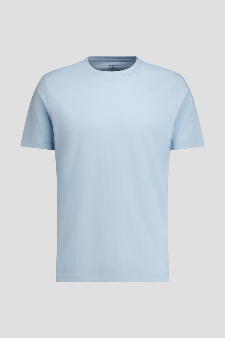 Photo produit 1 de T-shirt bleu clair à col rond de Liberty Island pour Hommes