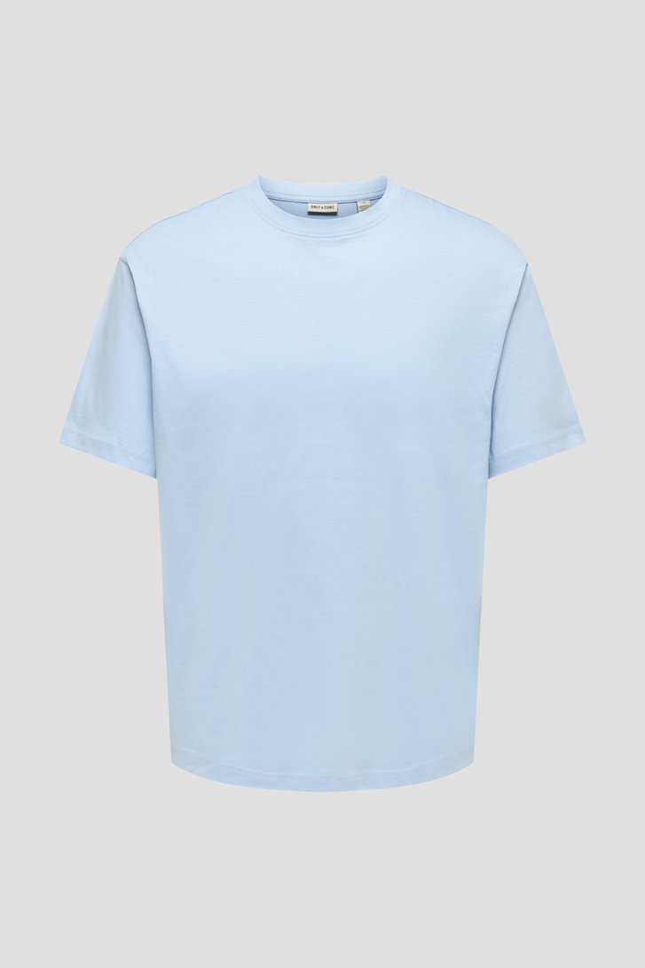 Photo produit 1 de T-shirt bleu clair à col rond de Only & Sons pour Hommes