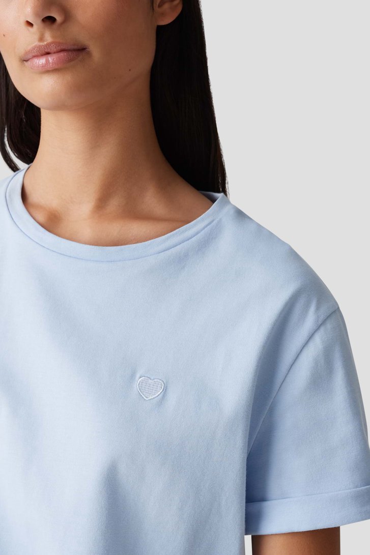 T-shirt bleu clair à col rond de Opus pour Femmes