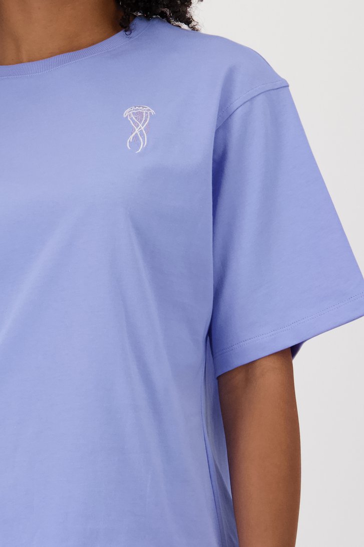 T-shirt bleu clair avec broderie de Louise pour Femmes