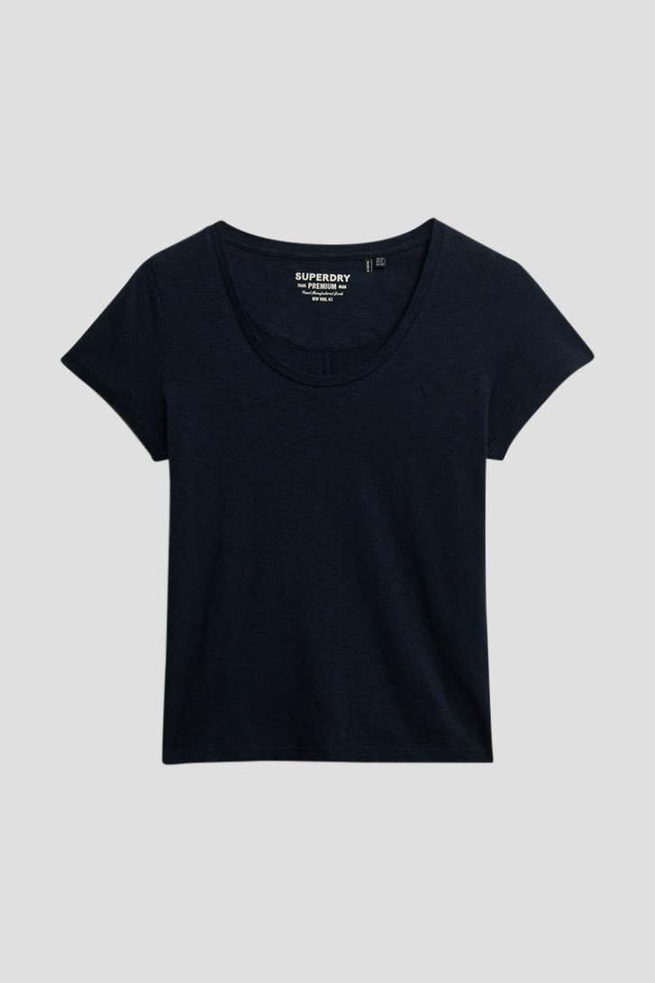 Photo produit 1 de T-shirt bleu foncé à col rond de Superdry pour Femmes
