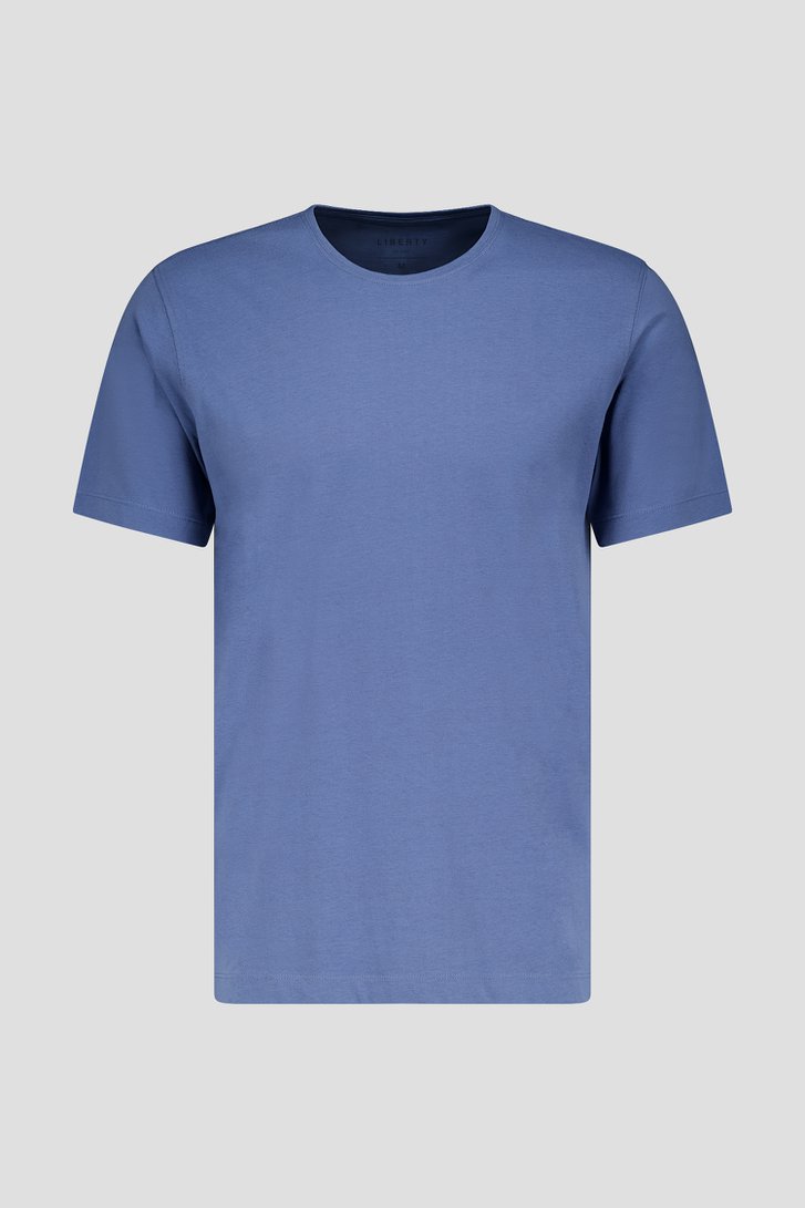T-shirt bleu-gris à col rond de Liberty Island pour Hommes