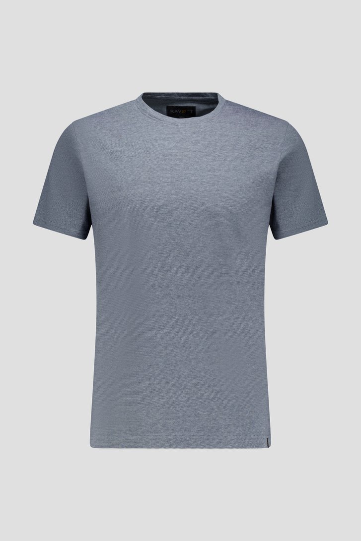Photo produit 1 de T-shirt bleu gris à fines rayures de Ravøtt pour Hommes