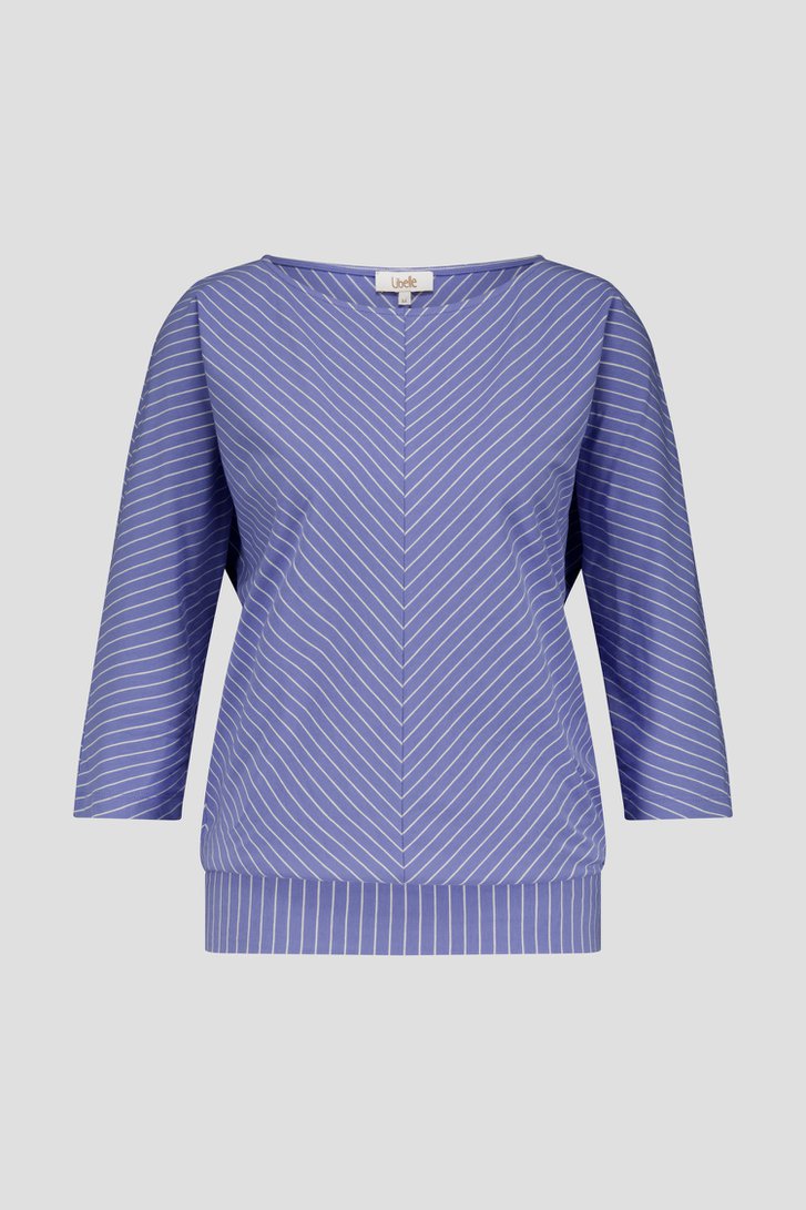 T-shirt bleu violet à motifs rayés	 de Libelle pour Femmes