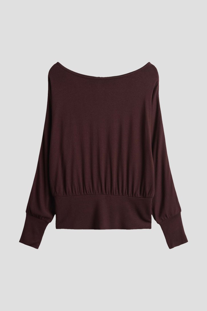 Photo produit 1 de T-shirt bordeaux à manches chauve-souris de Opus pour Femmes