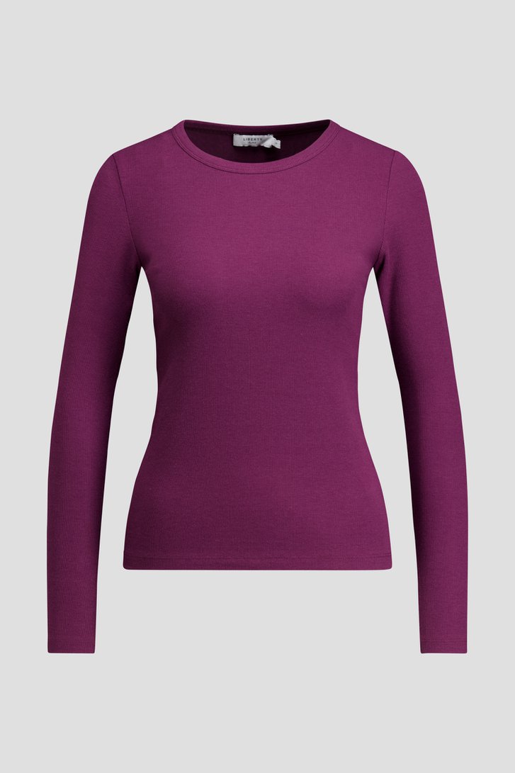 Photo produit 1 de T-shirt bordeaux à manches longues de Liberty Island pour Femmes