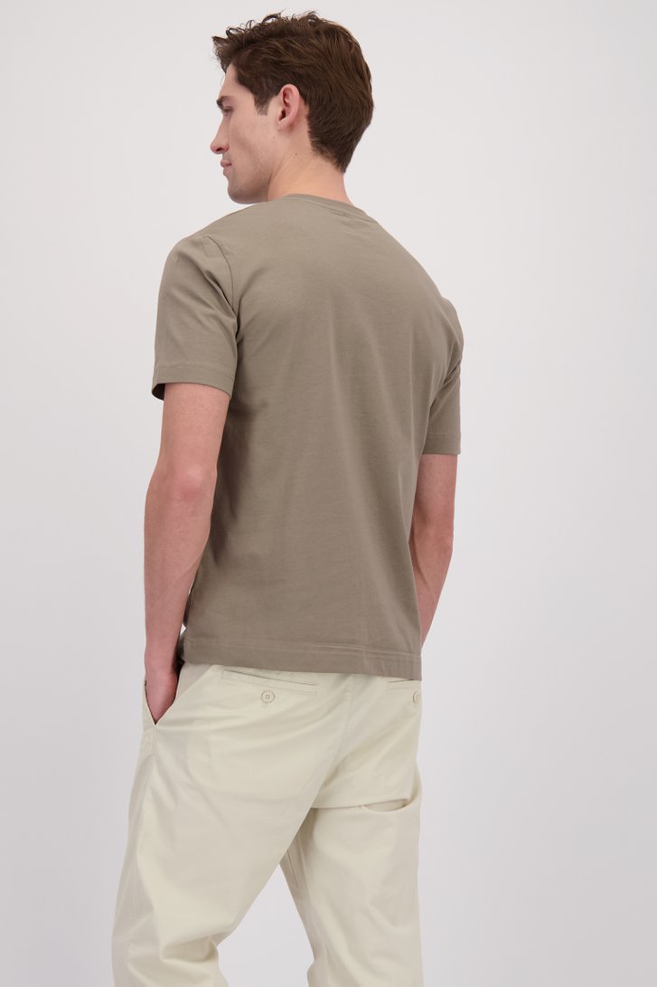 Le dos de T-shirt brun en coton de Marc O'Polo pour Hommes