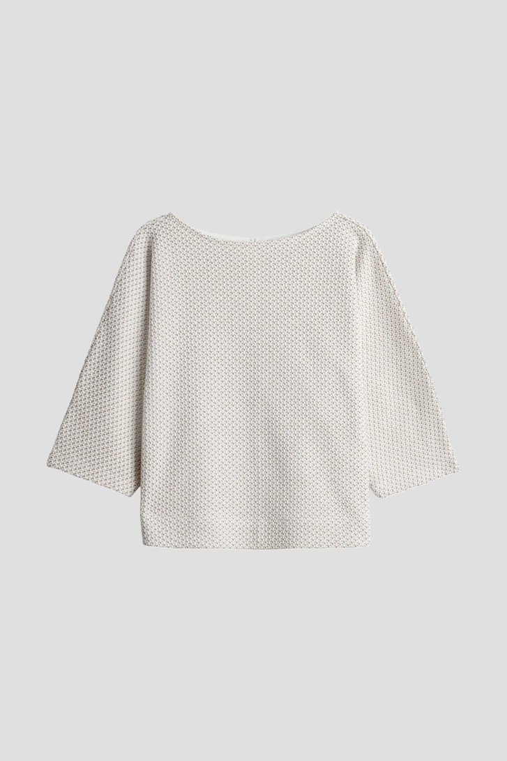 Photo produit 1 de T-shirt chiné écru-brun à manches chauve-souris de Opus pour Femmes