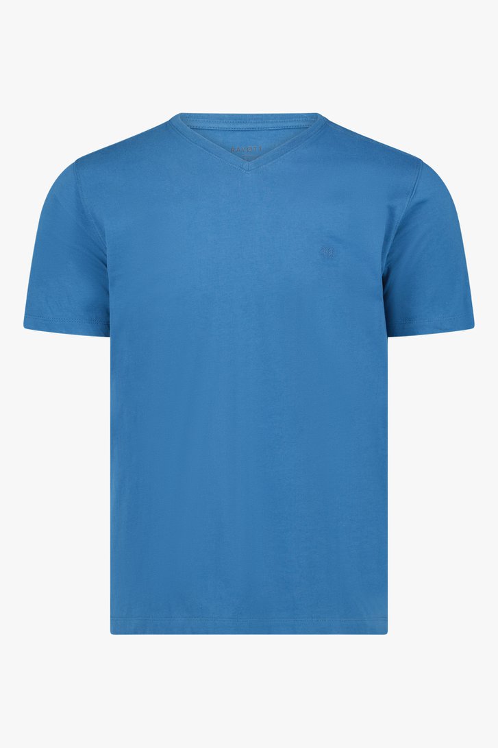 T-shirt col V bleu