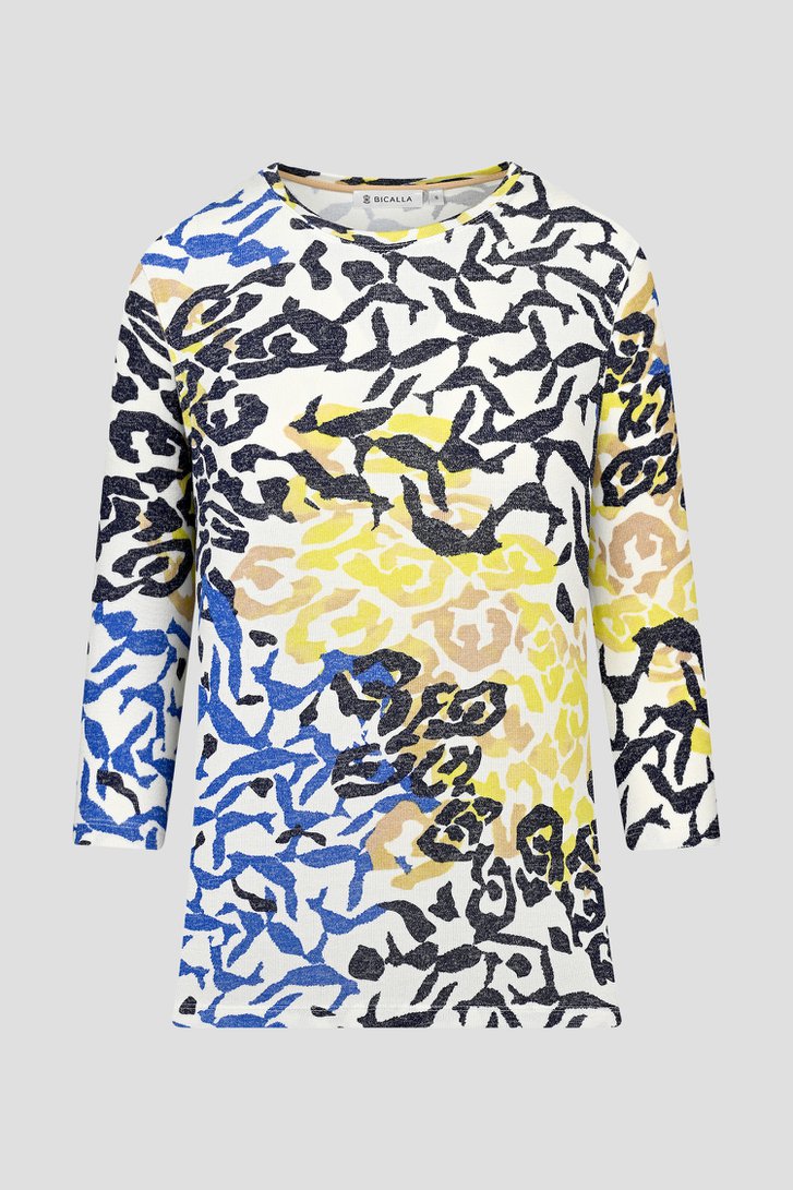 T-shirt écru à imprimé animaux coloré de Bicalla pour Femmes