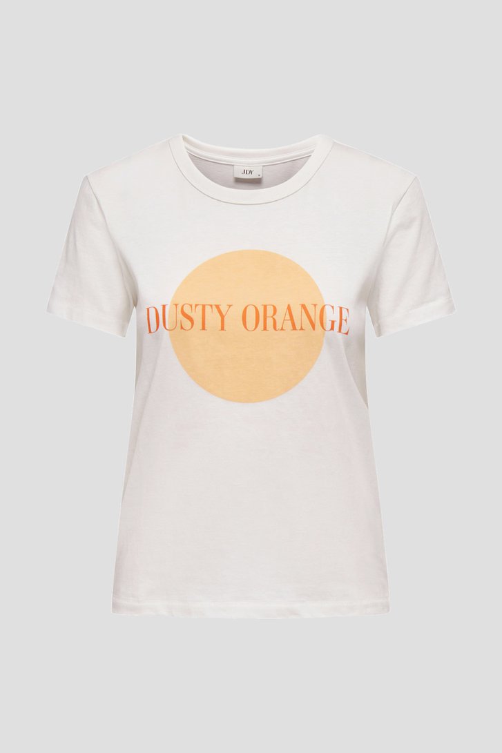T-shirt écru à imprimé orange de JDY pour Femmes