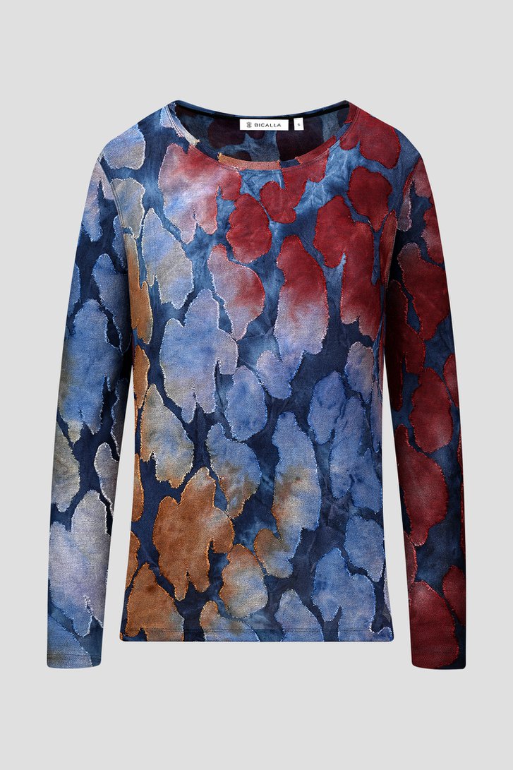 T-shirt fin à imprimé coloré de Bicalla pour Femmes