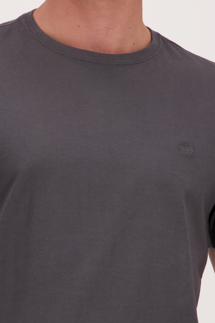 T-shirt gris à col rond de Ravøtt pour Hommes
