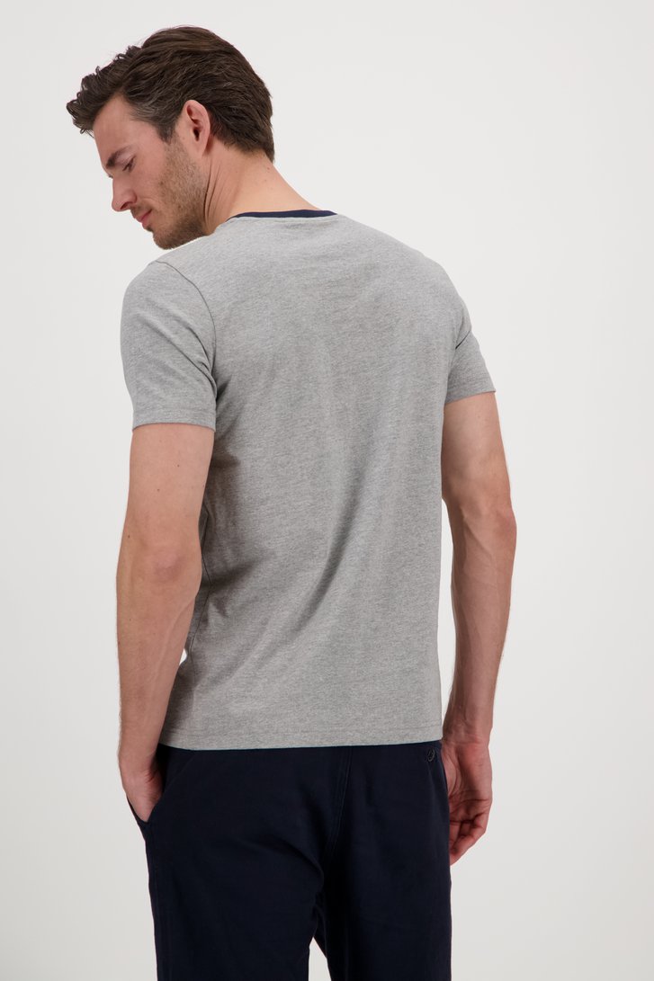 T-shirt gris clair avec imprimé  de Ravøtt pour Hommes