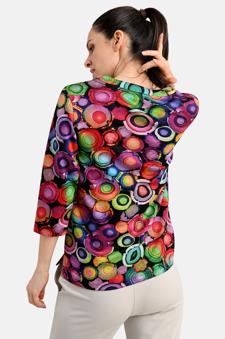 T-shirt imprimé de couleurs vives à l'aquarelle de Bicalla pour Femmes
