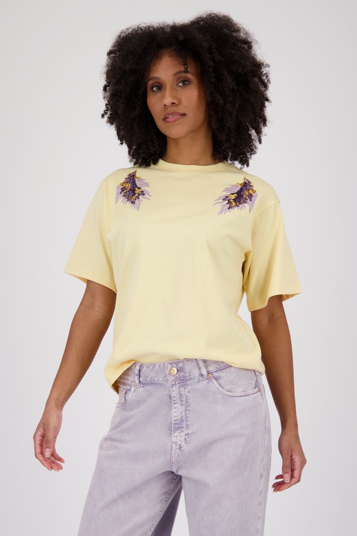T-shirt jaune beurre avec paillettes de Louise pour Femmes