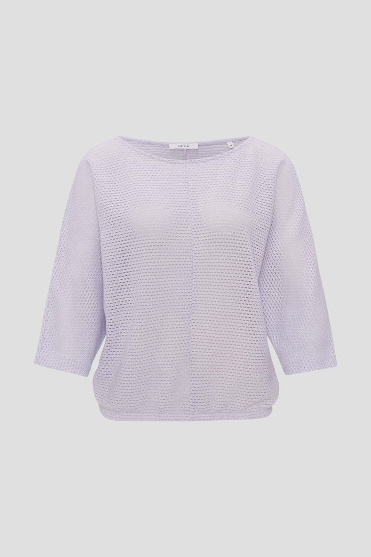 T-shirt lilas en crochet avec motif ajouré de Opus pour Femmes