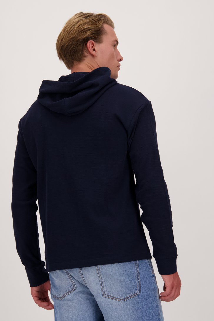T-shirt marine avec capuche - Collection Metejoor de Ravøtt pour Hommes