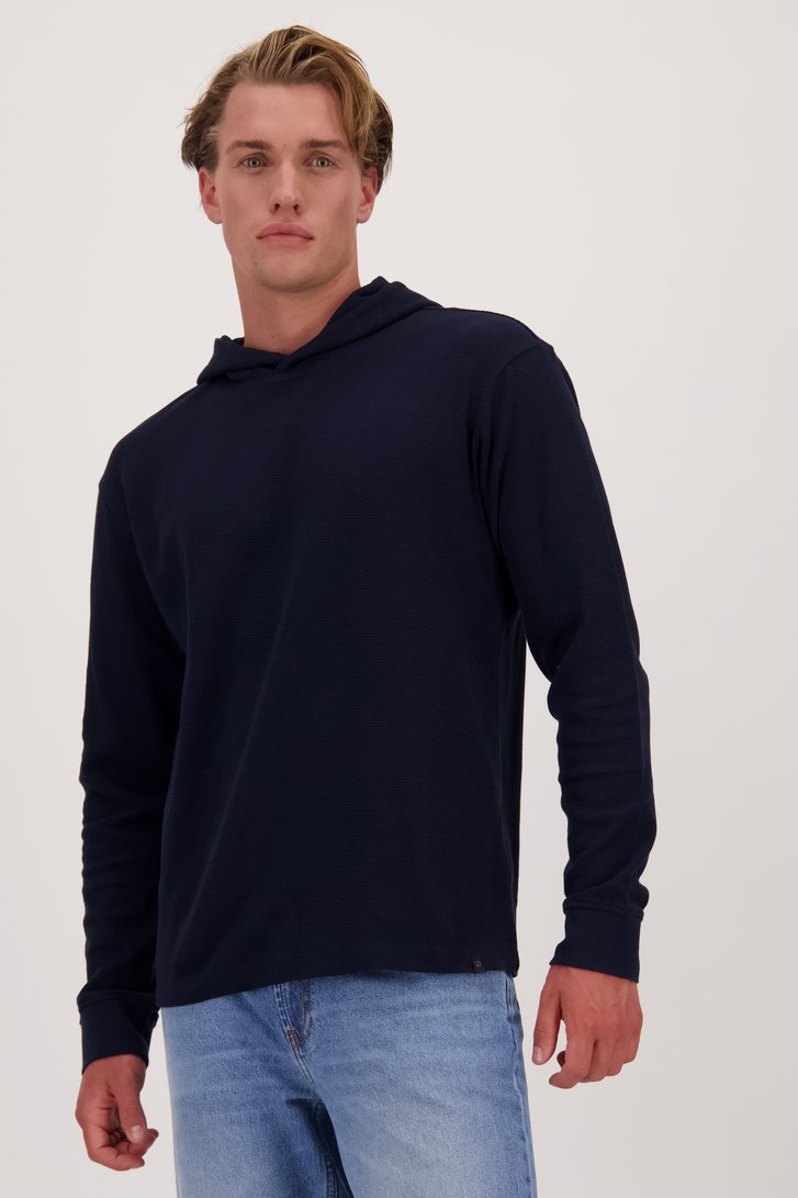 T-shirt marine avec capuche - Collection Metejoor de Ravøtt pour Hommes