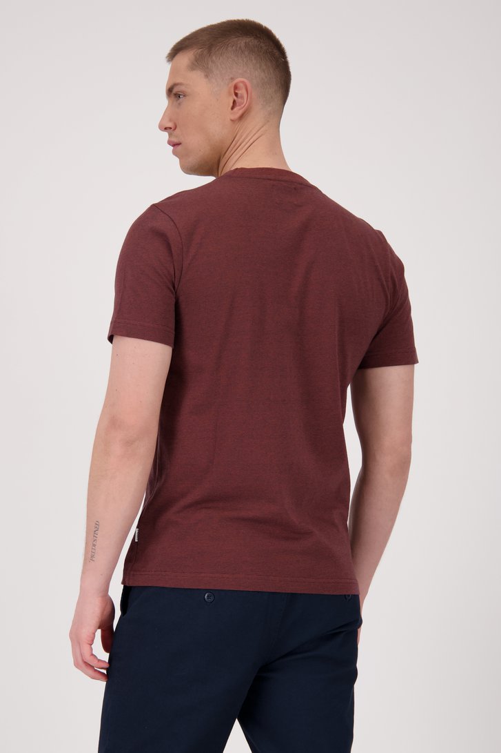T-shirt marron à fines rayures de Casual Five pour Hommes