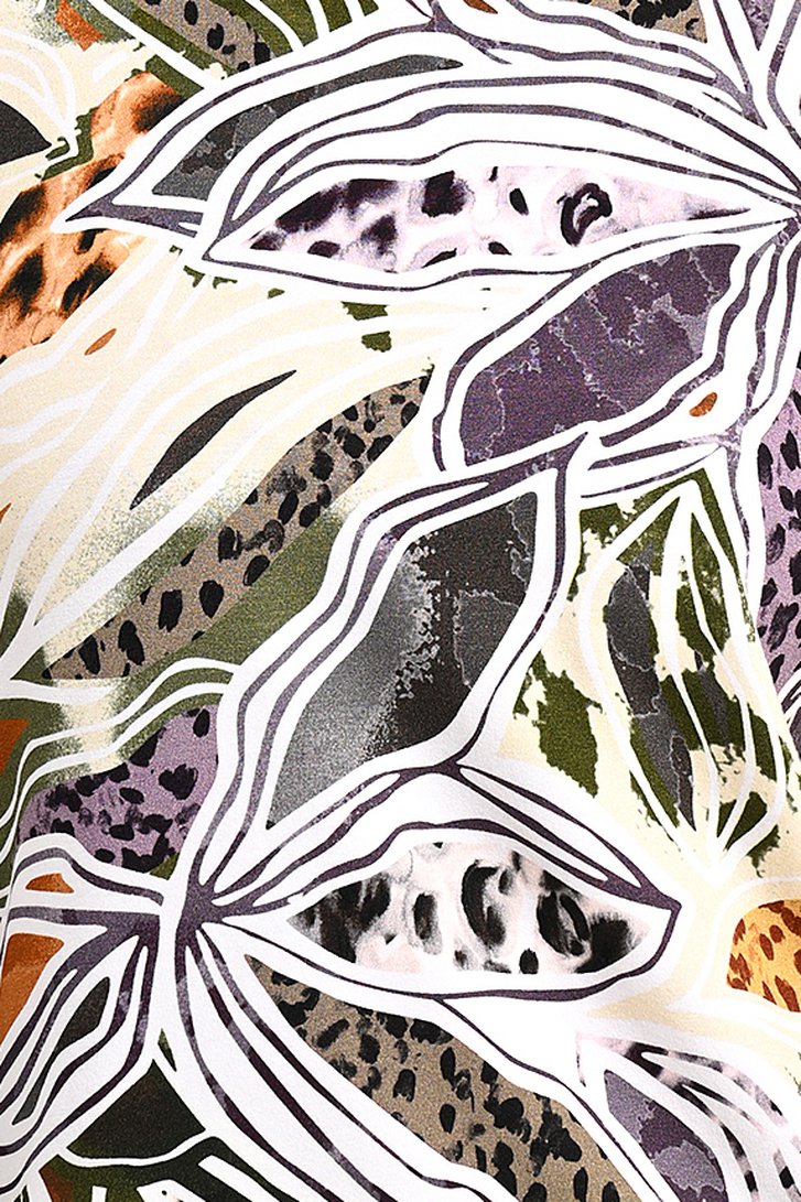 T-shirt met bladerprint van Bicalla voor Dames