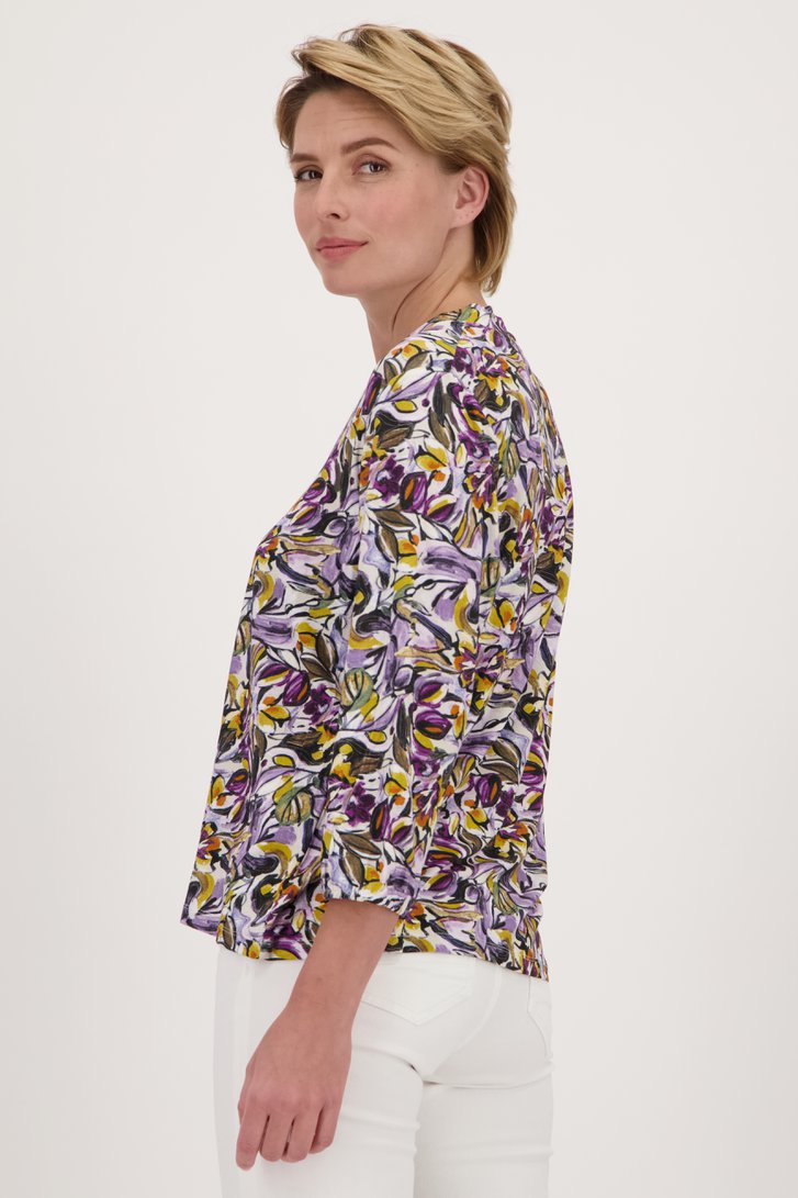 T-shirt met bloemenprint van Signature voor Dames