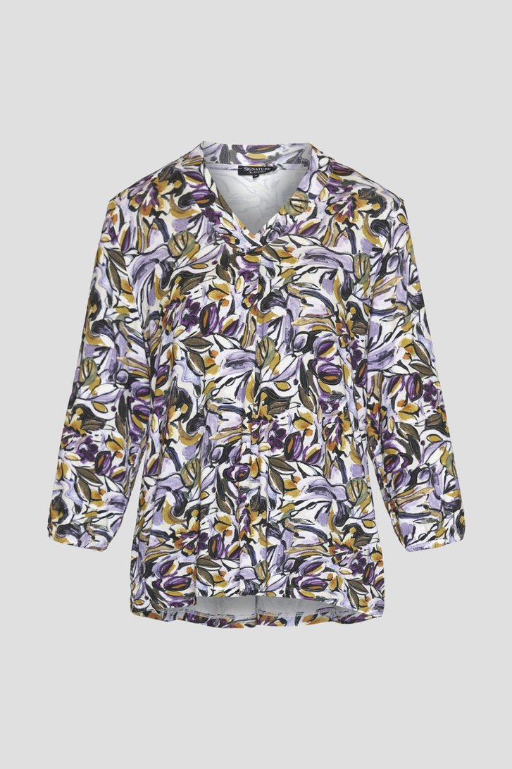 T-shirt met bloemenprint van Signature voor Dames