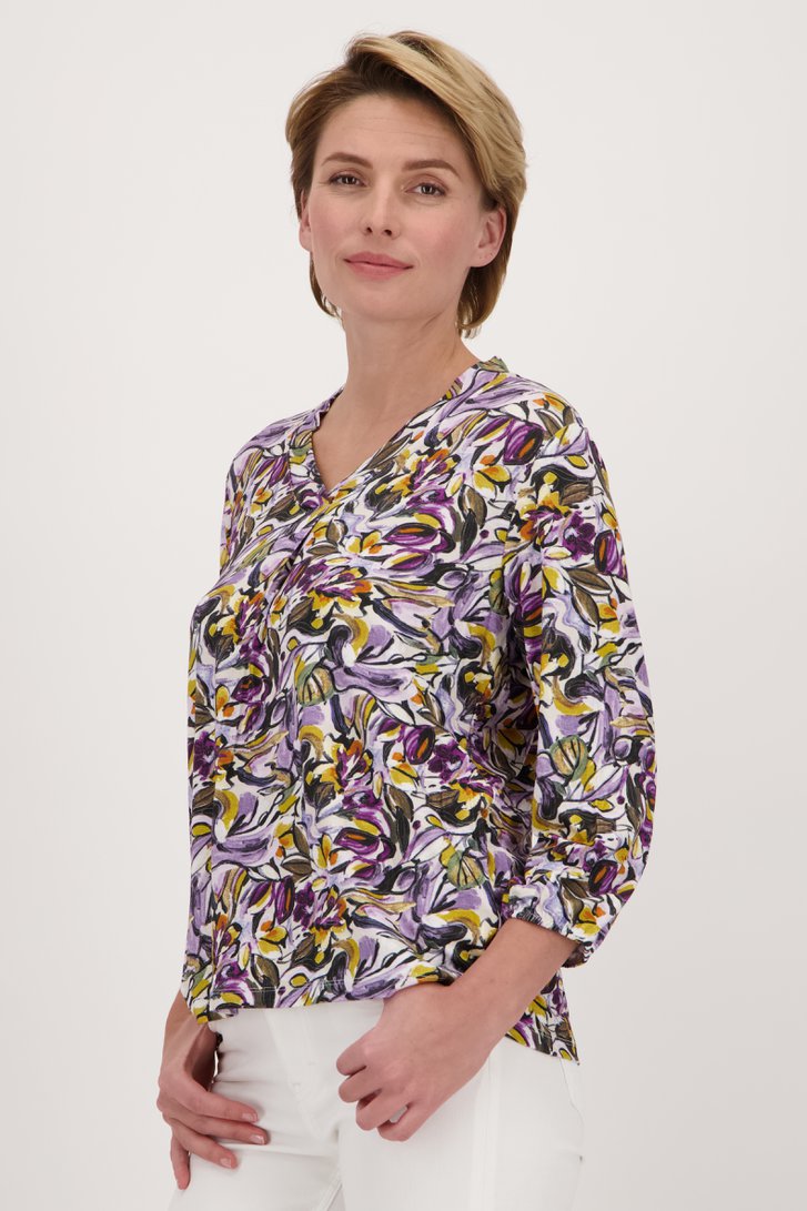 T-shirt met bloemenprint van Signature voor Dames