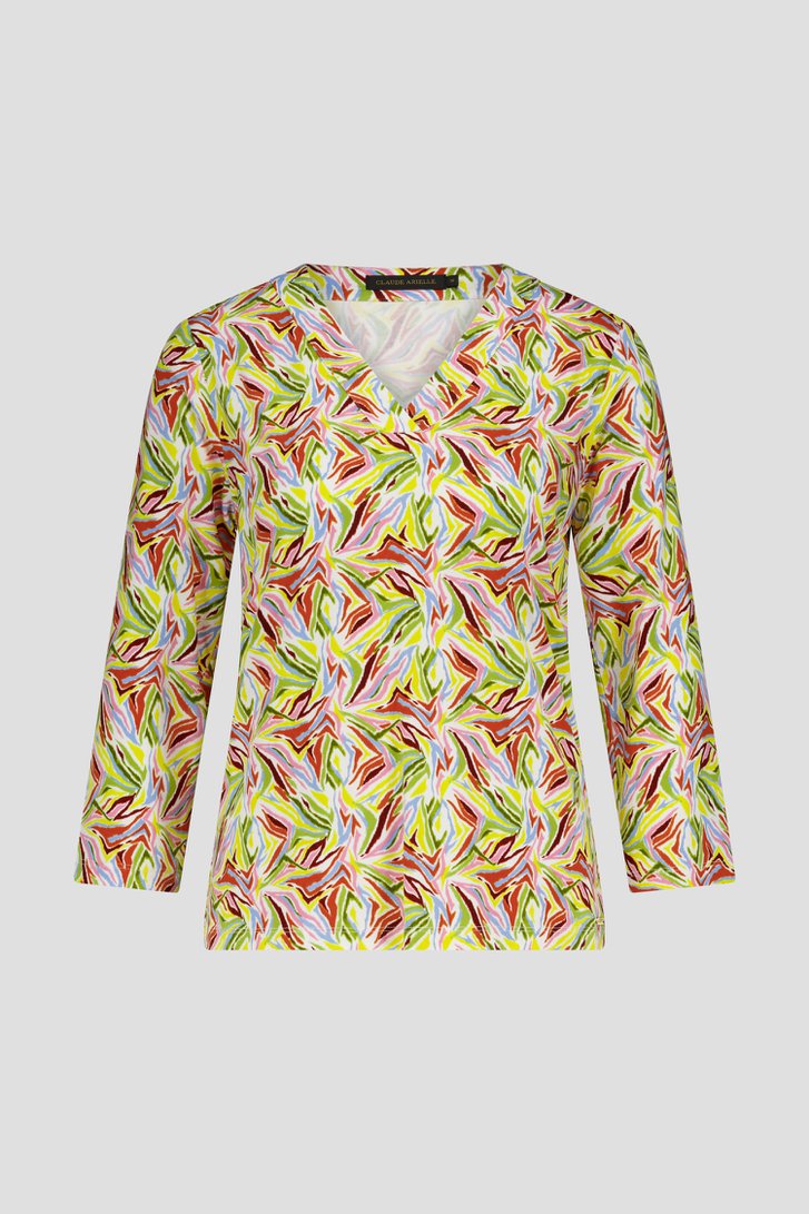 T-shirt met kleurrijke print van Claude Arielle voor Dames