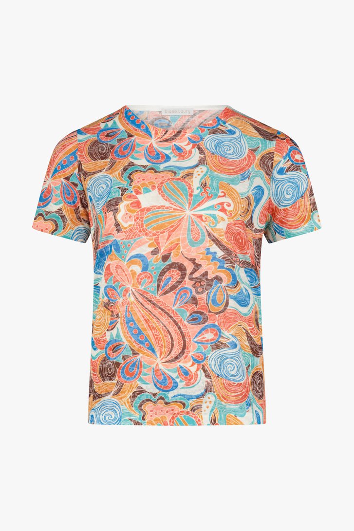 T-shirt met kleurrijke print van Diane Laury voor Dames