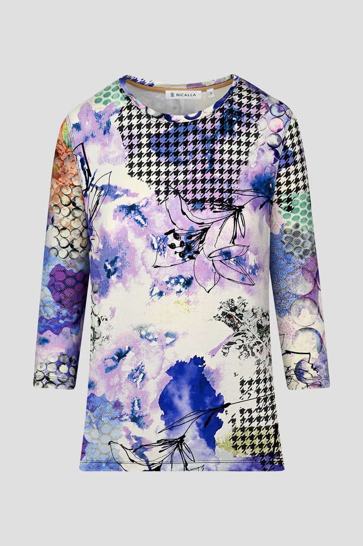 T-shirt met kleurrijke prints van Bicalla voor Dames