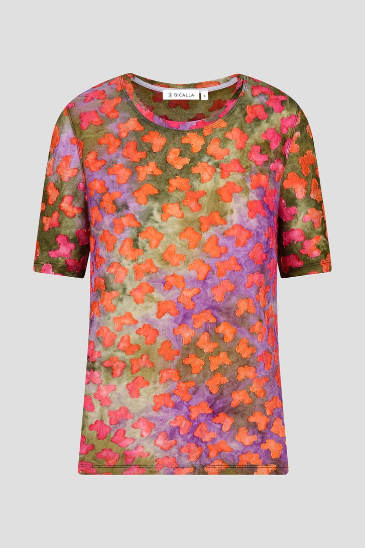 T-shirt met opliggend vlinderpatroon van Bicalla voor Dames