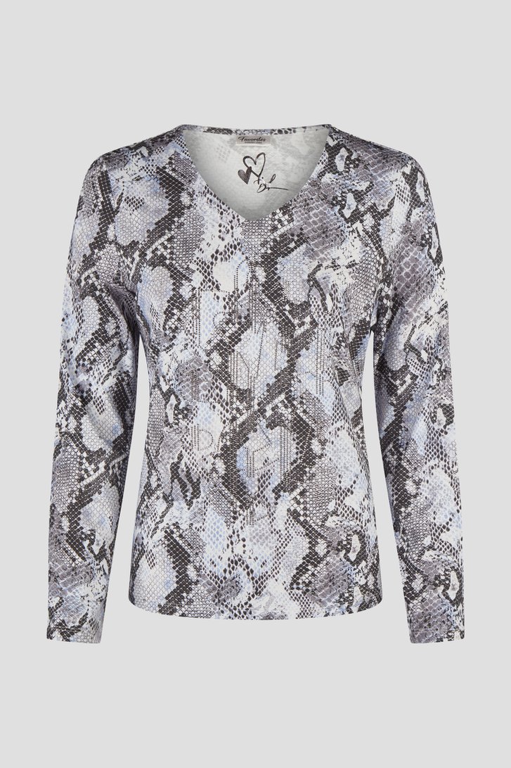 T-shirt met slangenprint van Barbara Lebek voor Dames