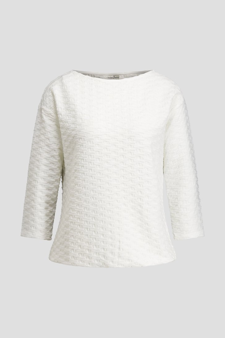Photo produit 1 de T-shirt navy à motif rayé blanc de Barbara Lebek pour Femmes