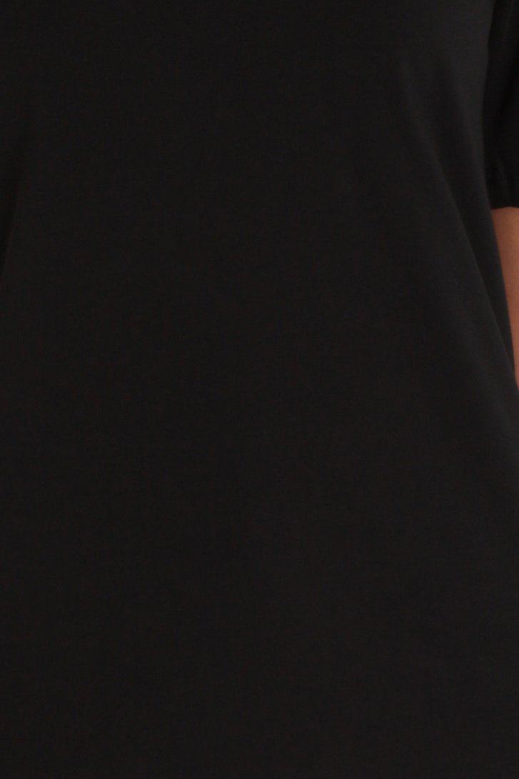 T-shirt noir en coton stretch de Liberty Island pour Femmes