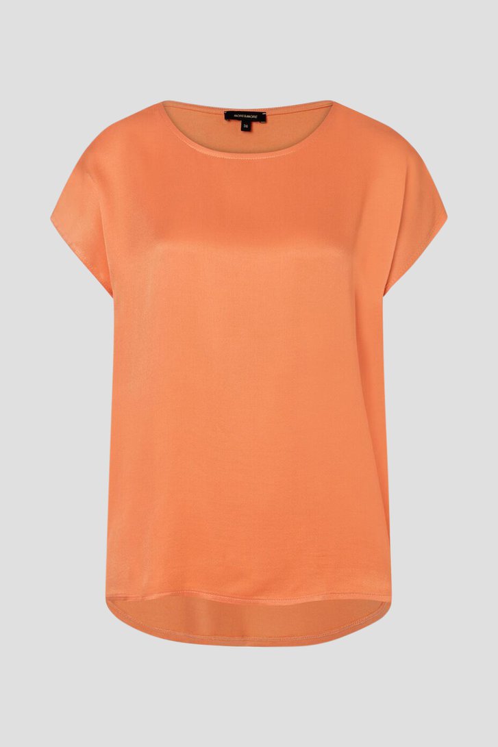T-shirt orange avec devant blousant de More & More pour Femmes