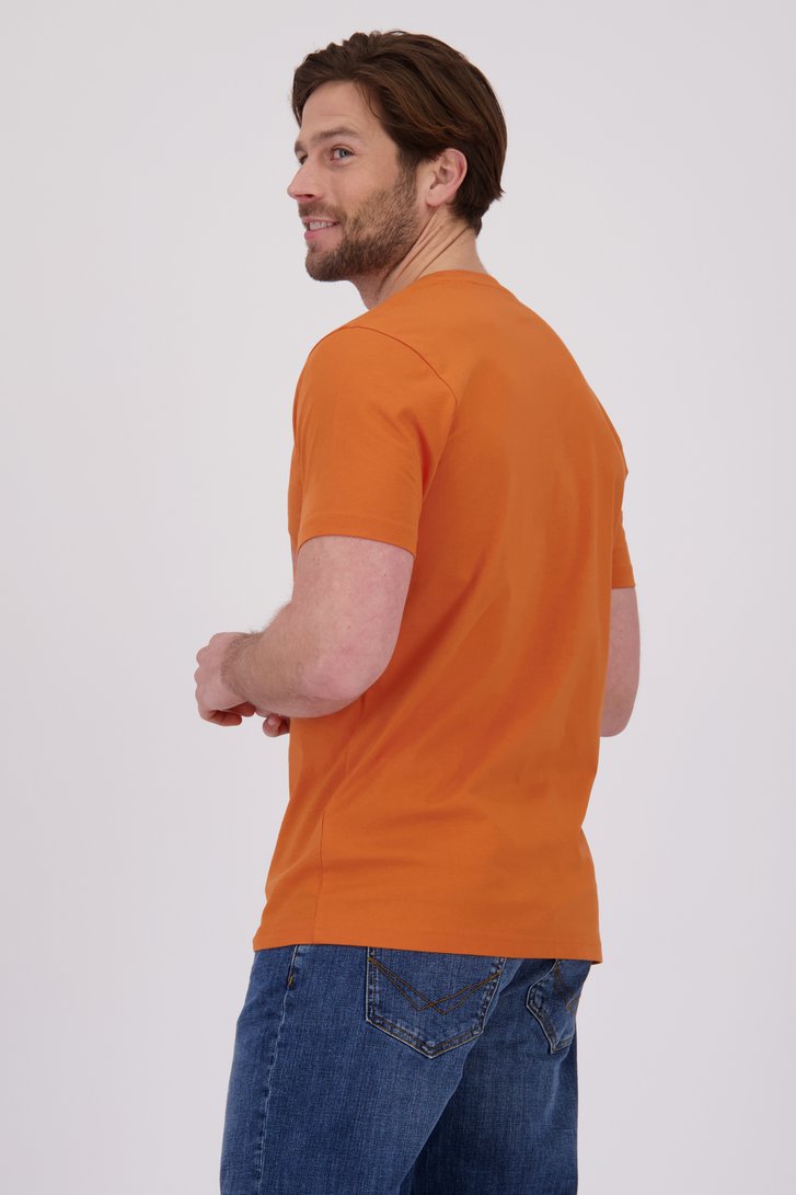 T-shirt orange avec imprimé de Ravøtt pour Hommes