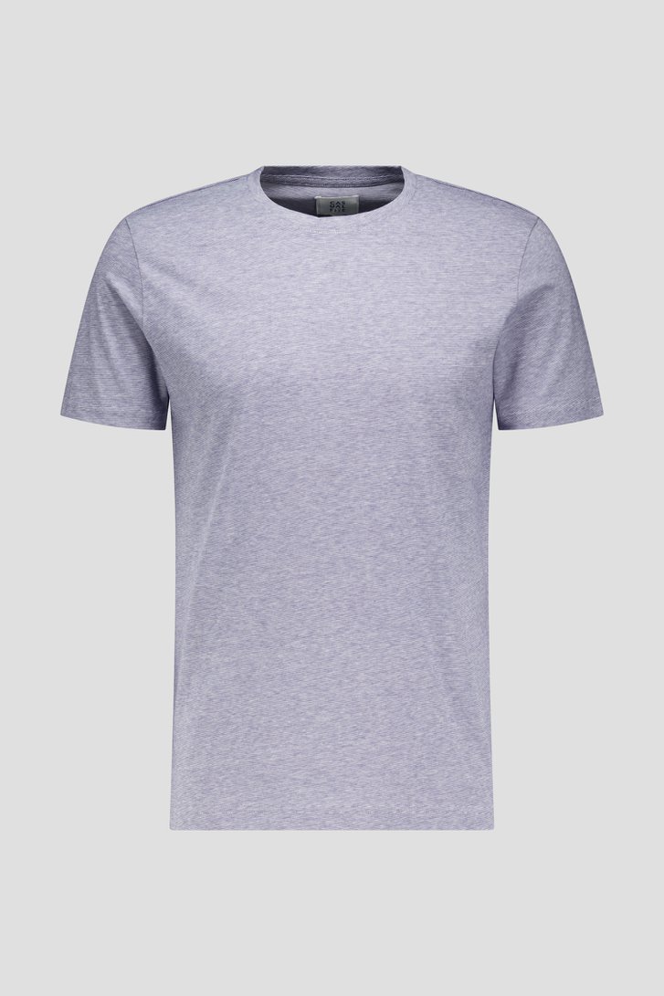 Photo produit 1 de T-shirt rayé blanc-bleu de Casual Five pour Hommes