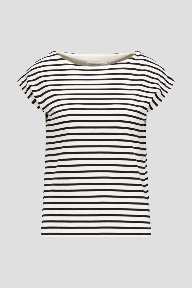 T-shirt rayé écru de D'Auvry pour Femmes