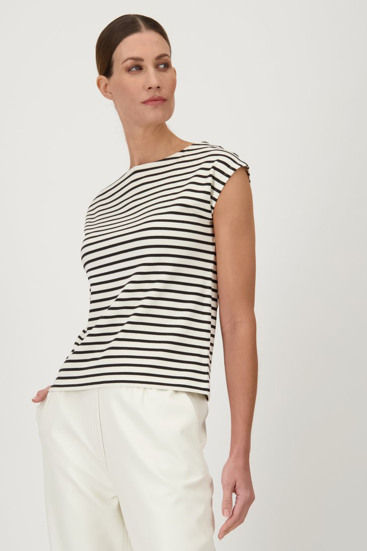 T-shirt rayé écru de D'Auvry pour Femmes