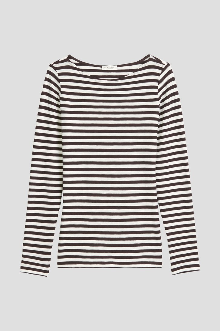 Photo produit 1 de T-shirt rayé noir et blanc de Marc O'Polo pour Femmes